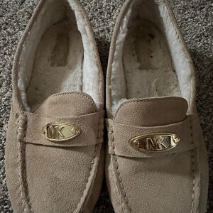 MK Tan Suede Loafers